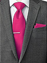 Rear View Thumbnail - Think Pink Classic Yarn-Dyed Pocket Squares by After Six