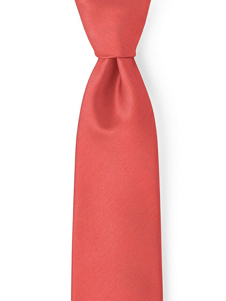 Front View - Perfect Coral Classic Yarn-Dyed Neckties by After Six