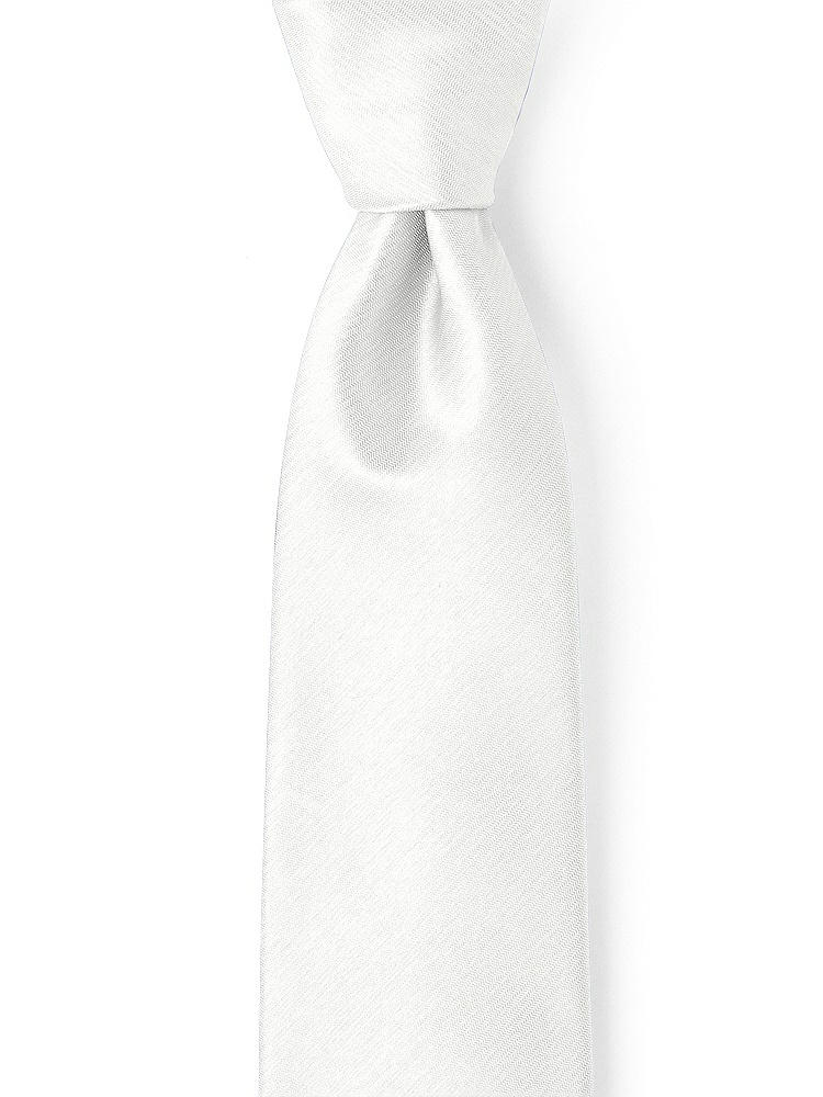 Front View - White Classic Yarn-Dyed Neckties by After Six