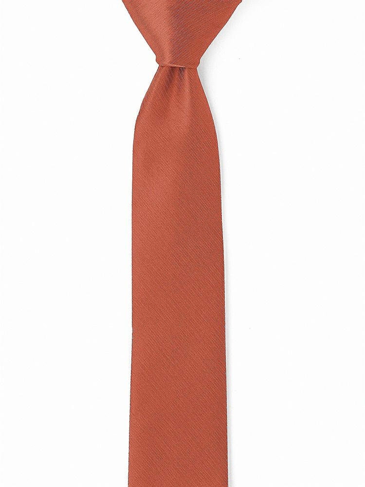 Front View - Burnt Orange Yarn-Dyed Narrow Ties by After Six