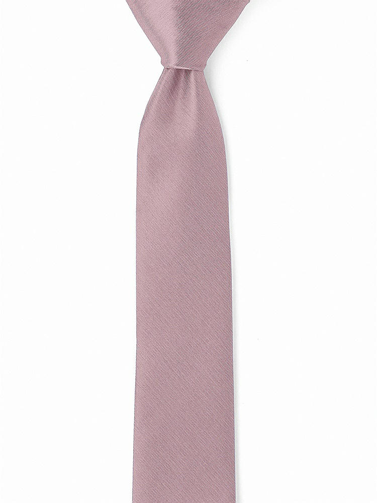 Front View - Dusty Rose Yarn-Dyed Narrow Ties by After Six