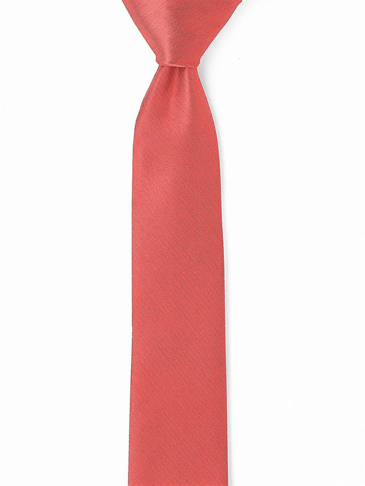 Front View - Perfect Coral Yarn-Dyed Narrow Ties by After Six