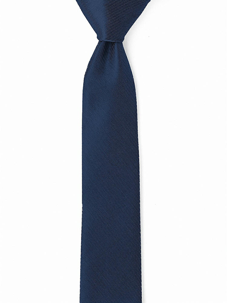 Front View - Midnight Navy Yarn-Dyed Narrow Ties by After Six