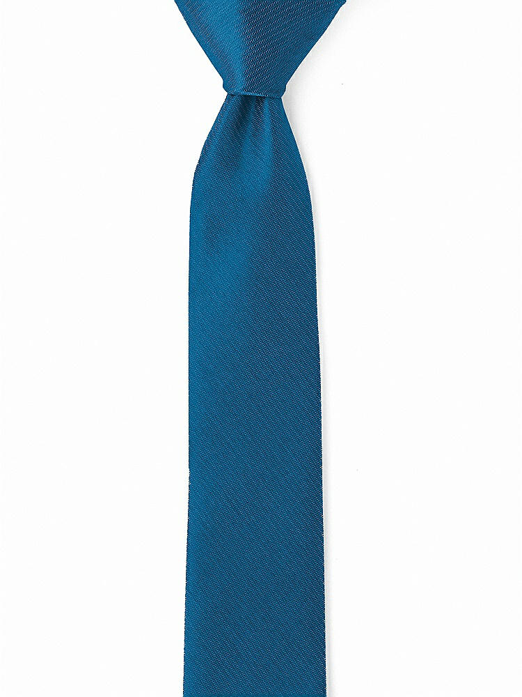 Front View - Ocean Blue Yarn-Dyed Narrow Ties by After Six