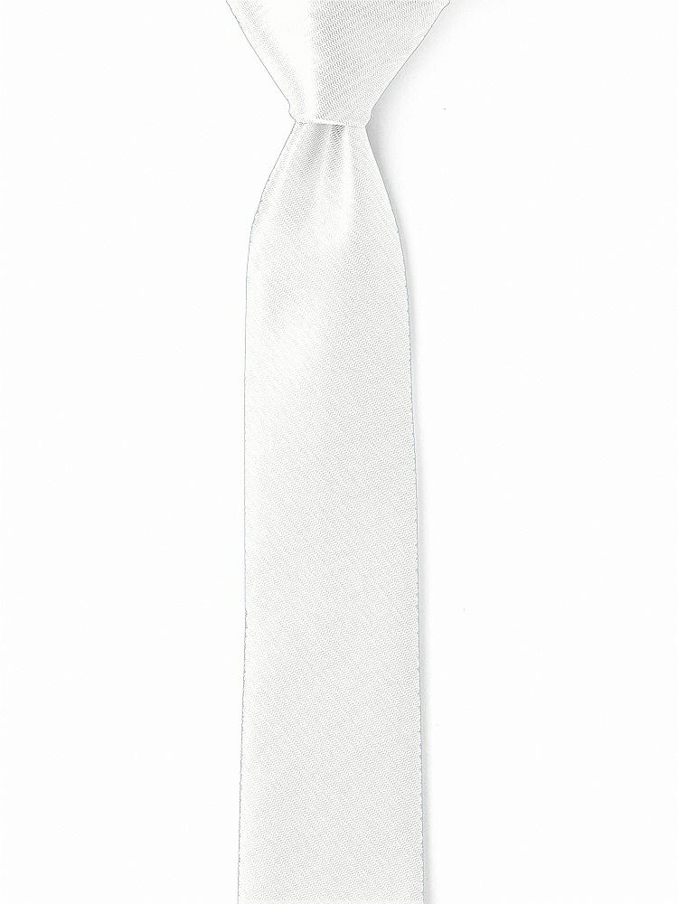 Front View - White Yarn-Dyed Narrow Ties by After Six