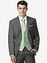Front View Thumbnail - Celadon Classic Yarn-Dyed Tuxedo Vest by After Six
