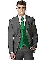 Rear View Thumbnail - Shamrock Classic Yarn-Dyed Tuxedo Vest by After Six