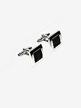 Front View Thumbnail - Black Color Block Cufflinks by After Six