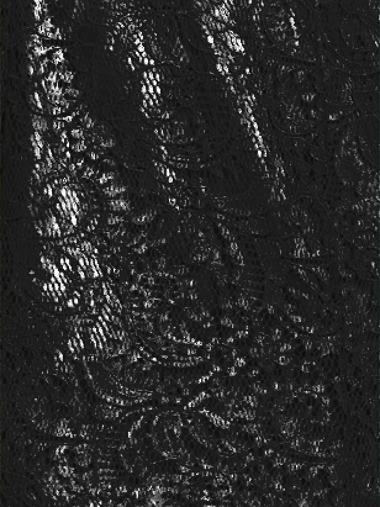 Front View - Black Marquis Lace Fabric by the Yard