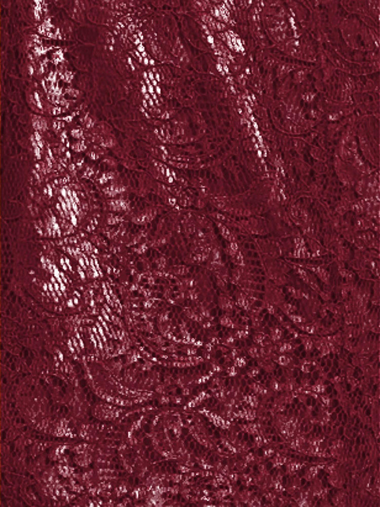 Front View - Burgundy Marquis Lace Fabric by the Yard