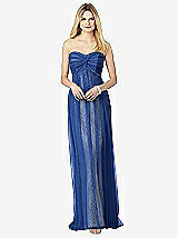 Front View Thumbnail - Classic Blue & Oyster After Six Bridesmaids Style 6725
