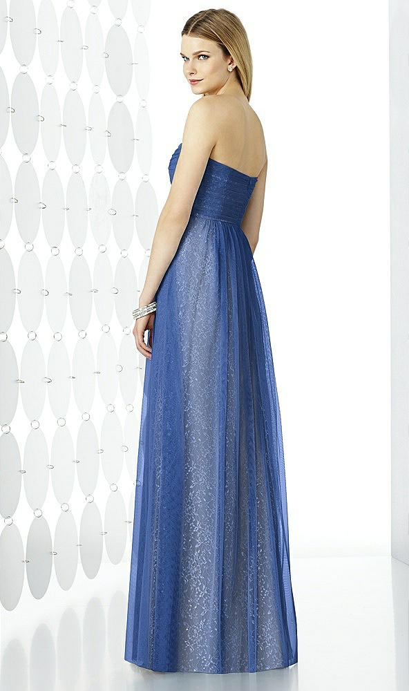 Back View - Classic Blue & Oyster After Six Bridesmaids Style 6725