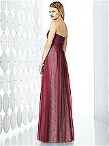 Rear View Thumbnail - Burgundy & Oyster After Six Bridesmaids Style 6725
