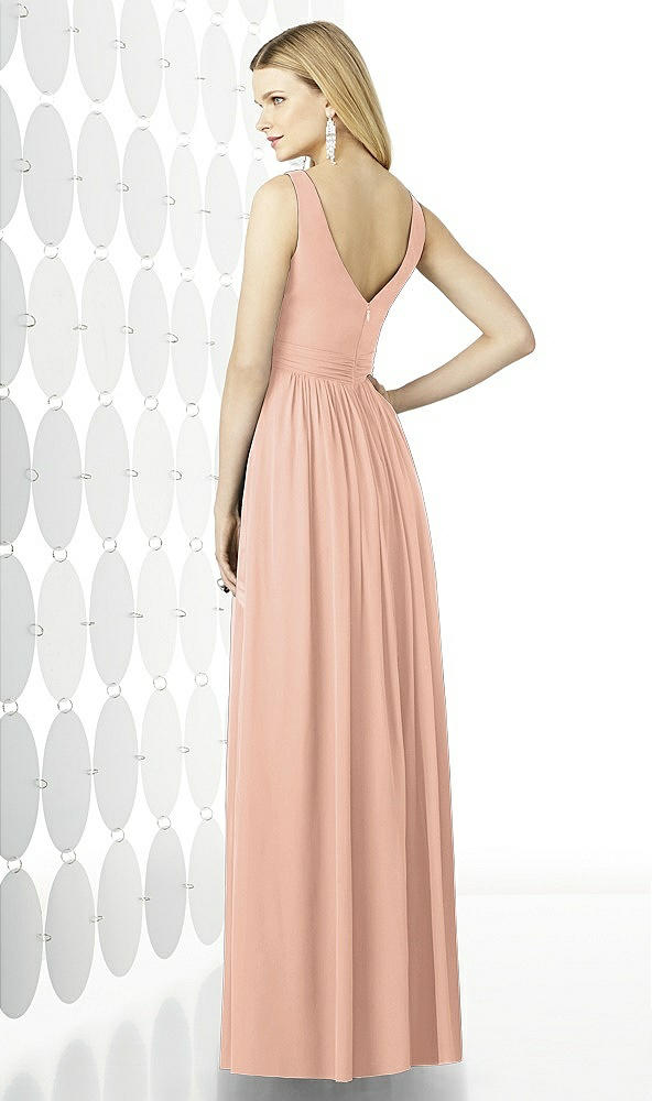Back View - Pale Peach After Six Bridesmaid Dress 6727
