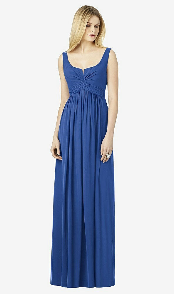 Front View - Classic Blue After Six Bridesmaid Dress 6727