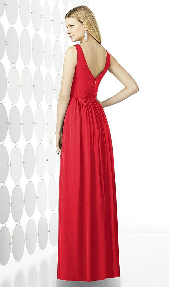 Back View - Parisian Red After Six Bridesmaid Dress 6727
