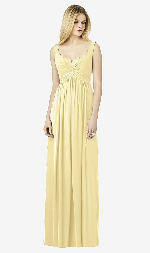 Front View - Pale Yellow After Six Bridesmaid Dress 6727