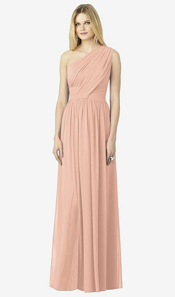 Front View - Pale Peach After Six Bridesmaid Dress 6728