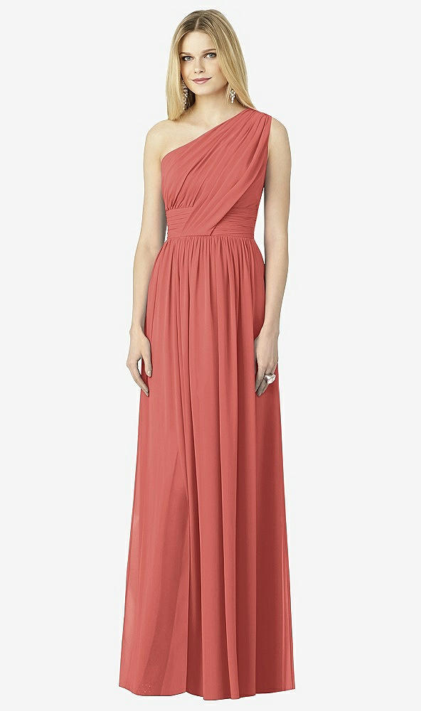Front View - Coral Pink After Six Bridesmaid Dress 6728