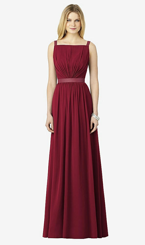 Front View - Burgundy After Six Bridesmaids Style 6729