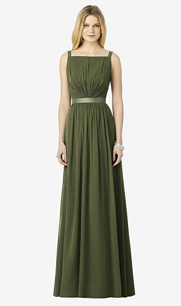Front View - Olive Green After Six Bridesmaids Style 6729