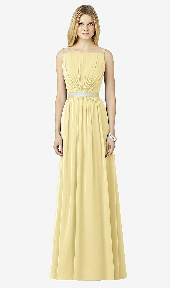 Front View - Pale Yellow After Six Bridesmaids Style 6729