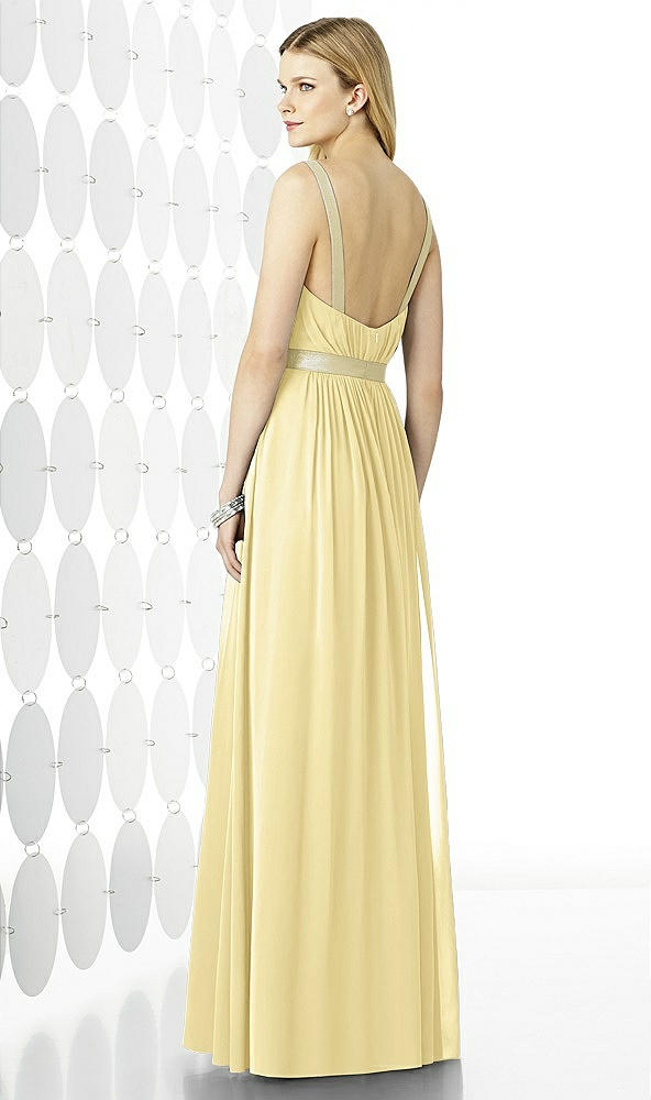 Back View - Pale Yellow After Six Bridesmaids Style 6729