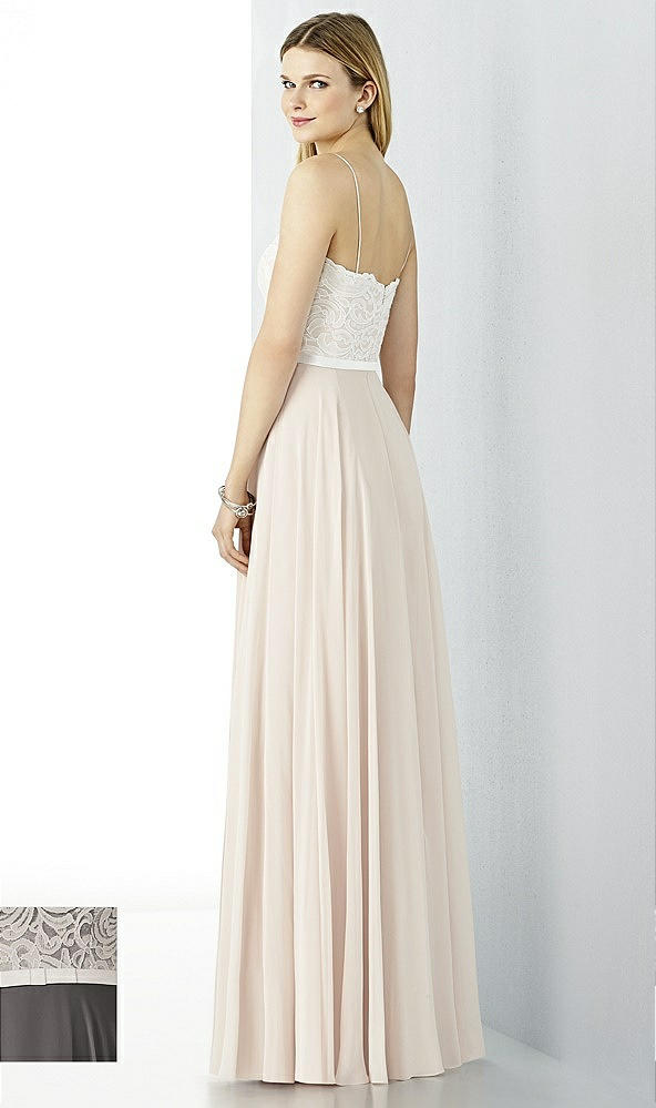 Back View - Caviar Gray & Oyster After Six Bridesmaid Dress 6732