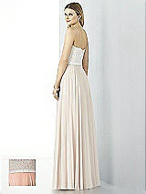 Rear View Thumbnail - Pale Peach & Oyster After Six Bridesmaid Dress 6732