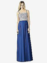 Front View Thumbnail - Classic Blue & Oyster After Six Bridesmaid Dress 6732