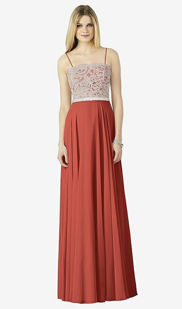 Front View - Amber Sunset & Oyster After Six Bridesmaid Dress 6732