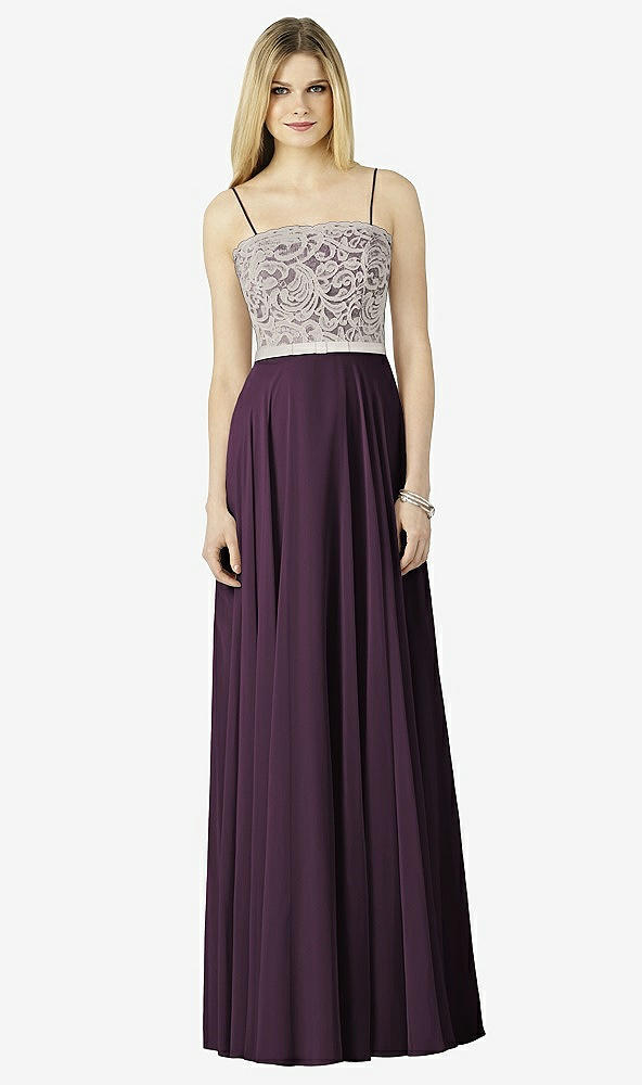 Front View - Aubergine & Oyster After Six Bridesmaid Dress 6732