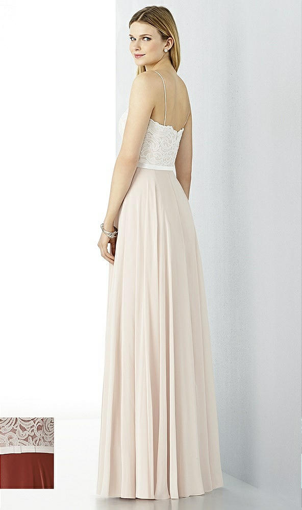 Back View - Auburn Moon & Oyster After Six Bridesmaid Dress 6732
