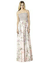 Front View Thumbnail - Blush Garden & Oyster After Six Bridesmaid Dress 6732