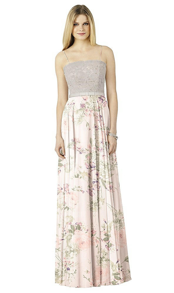 Front View - Blush Garden & Oyster After Six Bridesmaid Dress 6732