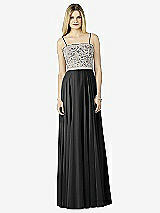 Front View Thumbnail - Black & Oyster After Six Bridesmaid Dress 6732