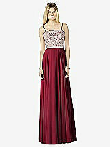 Front View Thumbnail - Burgundy & Oyster After Six Bridesmaid Dress 6732