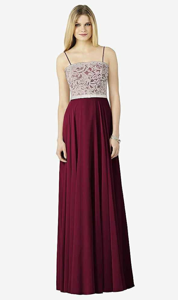 Front View - Cabernet & Oyster After Six Bridesmaid Dress 6732