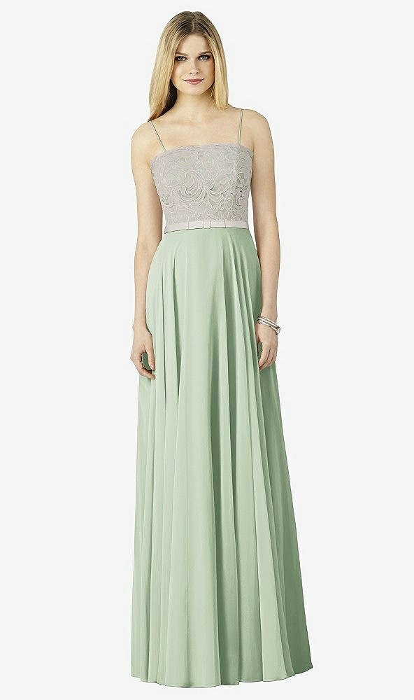 Front View - Celadon & Oyster After Six Bridesmaid Dress 6732