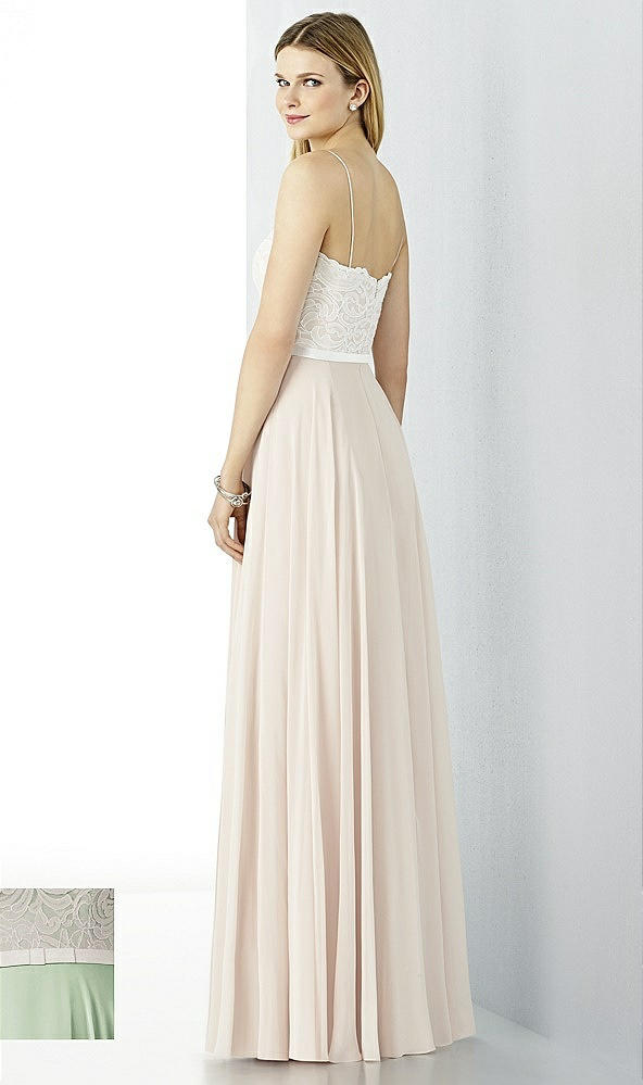 Back View - Celadon & Oyster After Six Bridesmaid Dress 6732