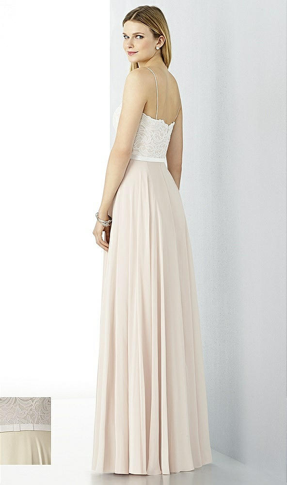 Back View - Champagne & Oyster After Six Bridesmaid Dress 6732