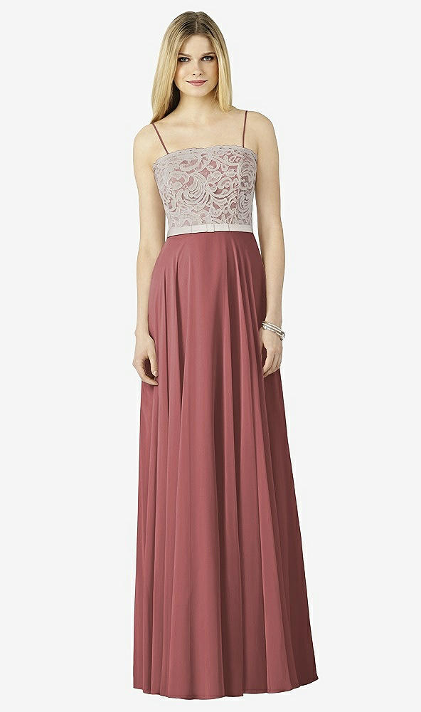 Front View - English Rose & Oyster After Six Bridesmaid Dress 6732