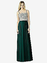 Front View Thumbnail - Evergreen & Oyster After Six Bridesmaid Dress 6732