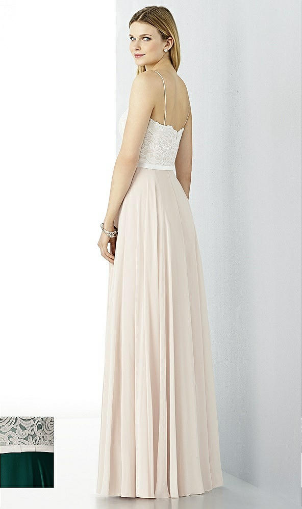 Back View - Evergreen & Oyster After Six Bridesmaid Dress 6732