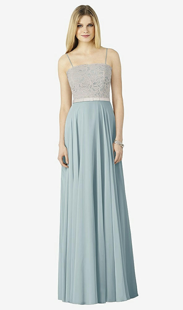 Front View - Morning Sky & Oyster After Six Bridesmaid Dress 6732