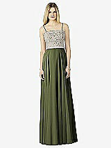 Front View Thumbnail - Olive Green & Oyster After Six Bridesmaid Dress 6732