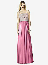 Front View Thumbnail - Orchid Pink & Oyster After Six Bridesmaid Dress 6732