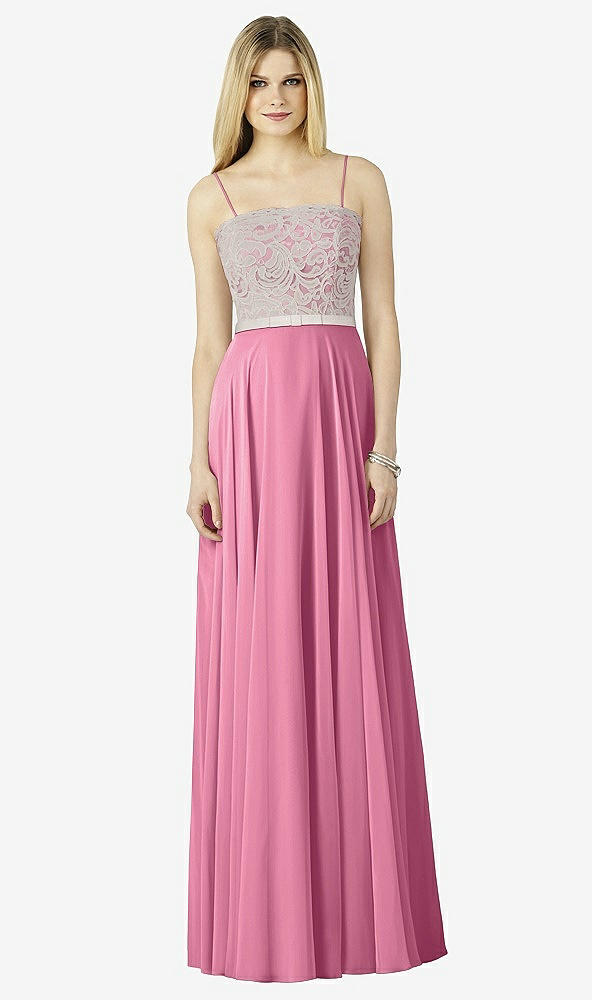 Front View - Orchid Pink & Oyster After Six Bridesmaid Dress 6732