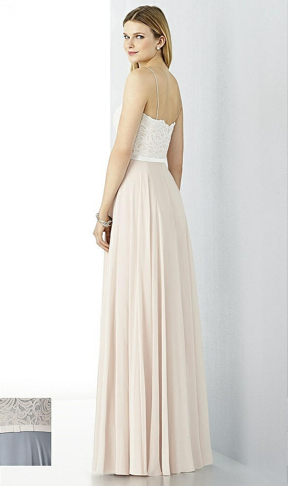 Back View - Platinum & Oyster After Six Bridesmaid Dress 6732