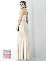 Rear View Thumbnail - Powder Pink & Oyster After Six Bridesmaid Dress 6732